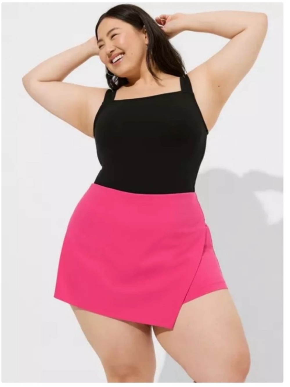 Torrid pink asymmetrical skort
